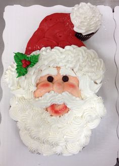 Santa Face Buttercream Cupcakes