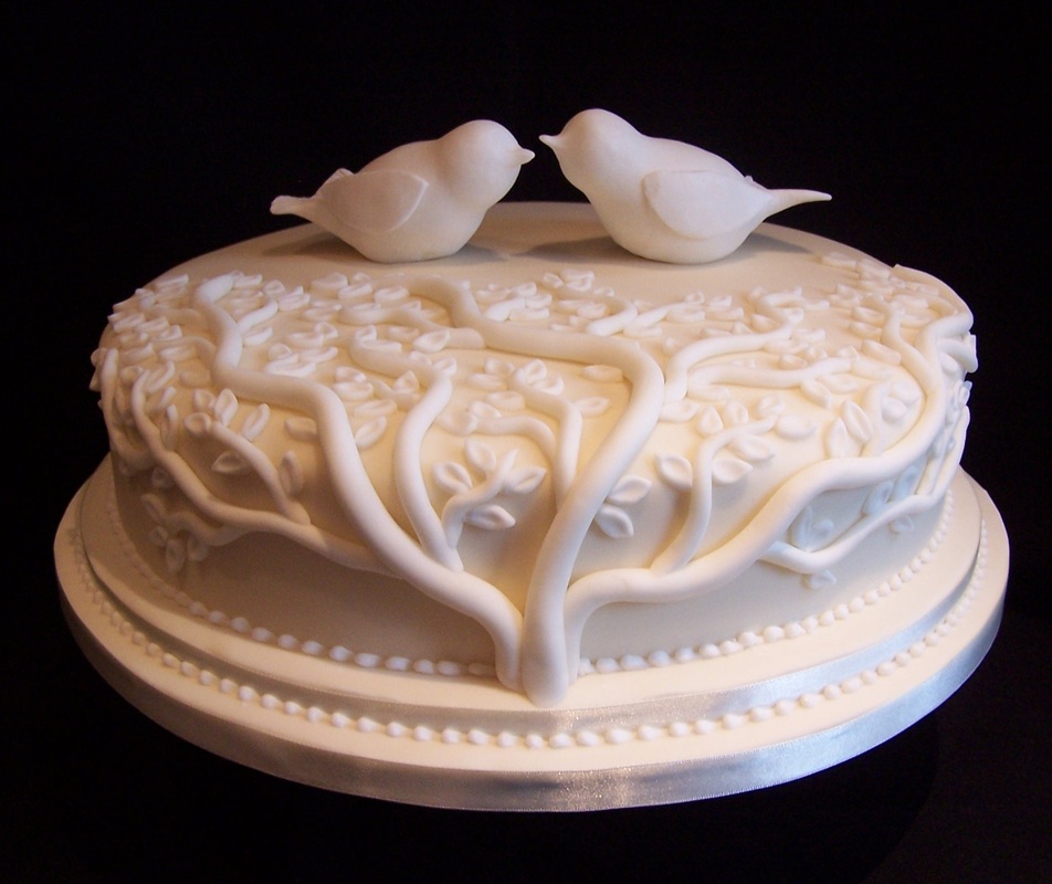 Single Tier Wedding Cake