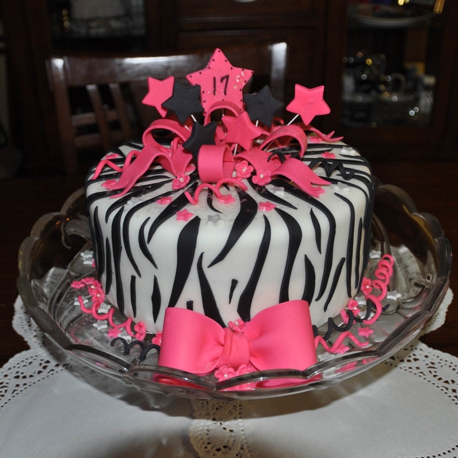 17th Birthday Pink Cake