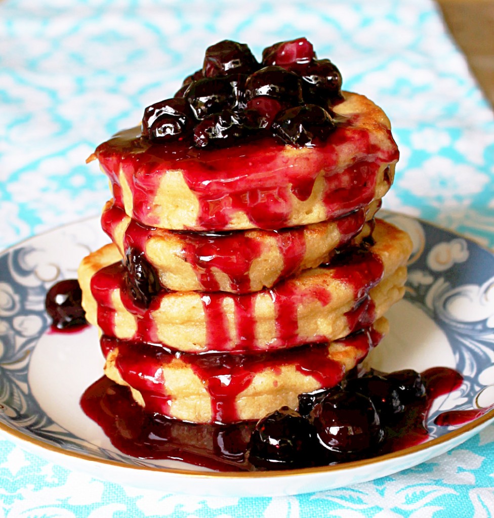 Banana Pancakes with Blueberries