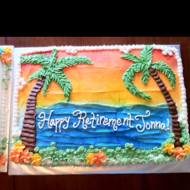 Beach Retirement Cake Ideas
