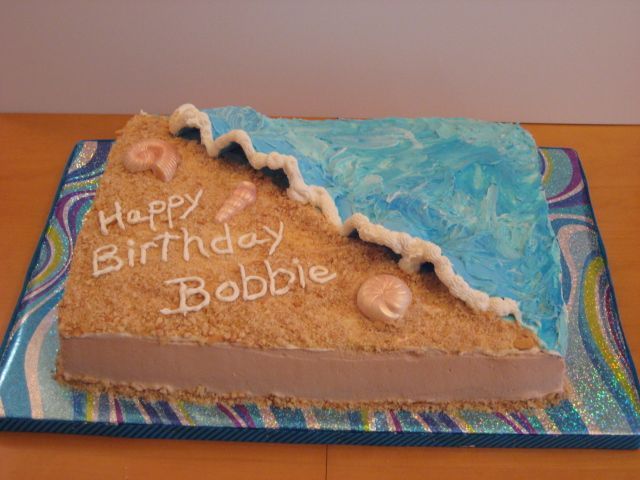 Beach Themed Sheet Birthday Cakes