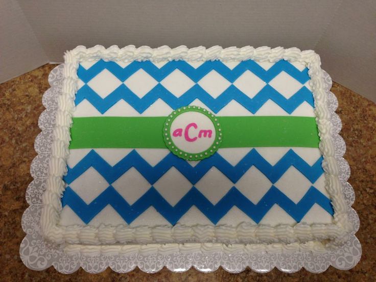 Chevron Sheet Cake