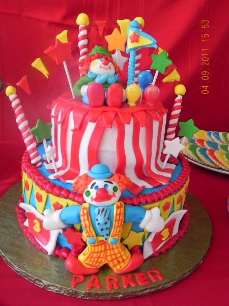 Circus Birthday Party Cake