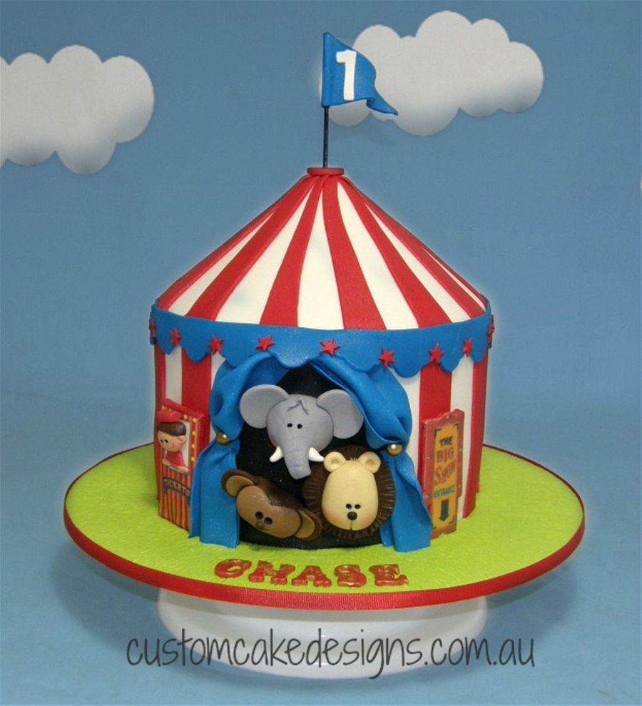 Circus Tent Sheet Cake