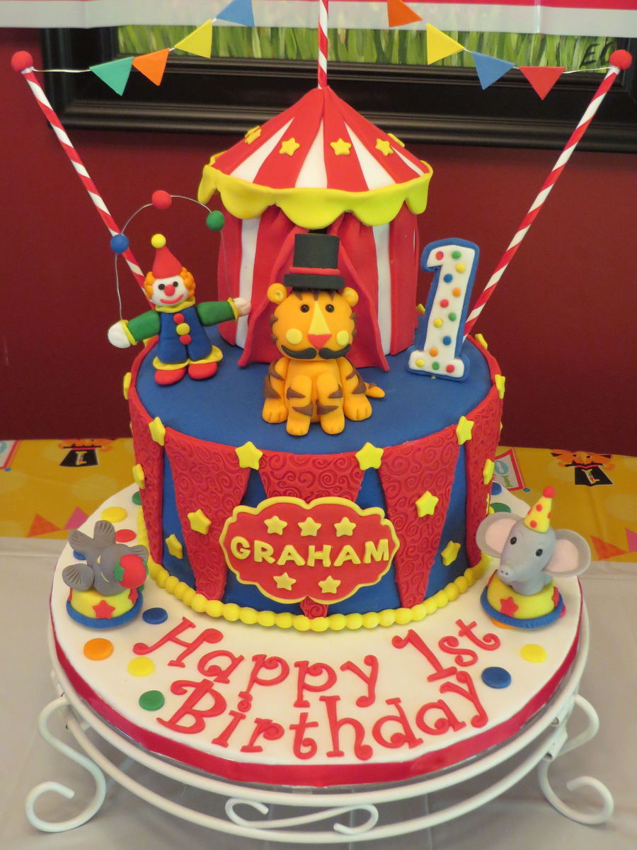 Circus Theme Birthday Cake