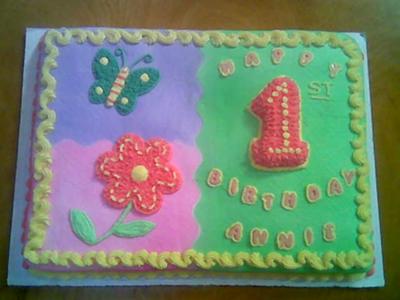 First Birthday Sheet Cake