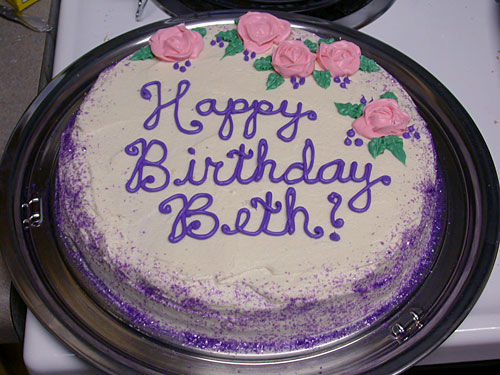 Happy Birthday Beth Cake