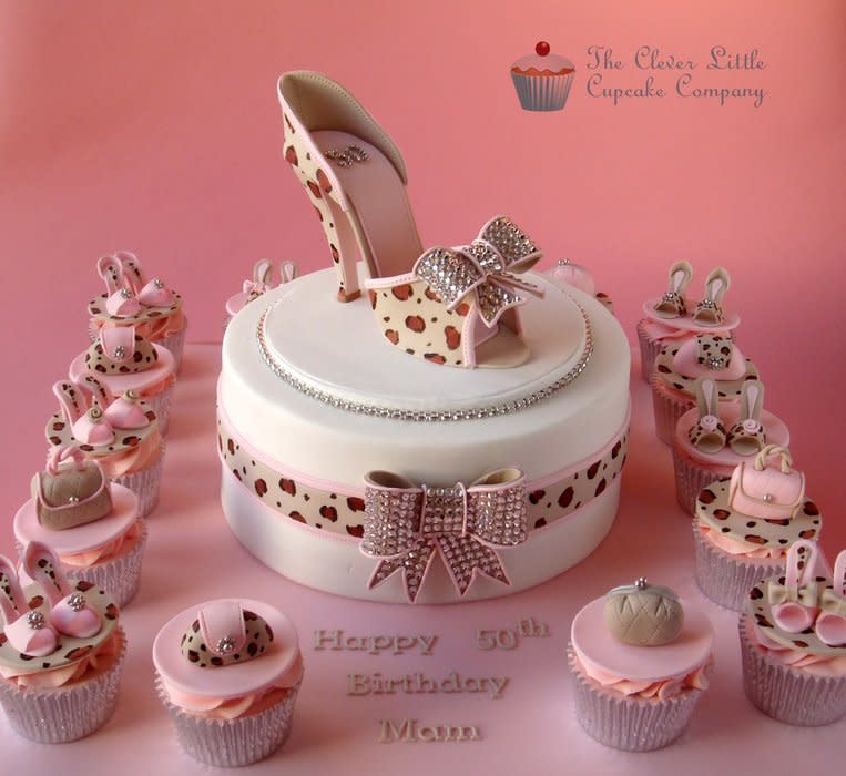 Leopard Print Shoe Cake