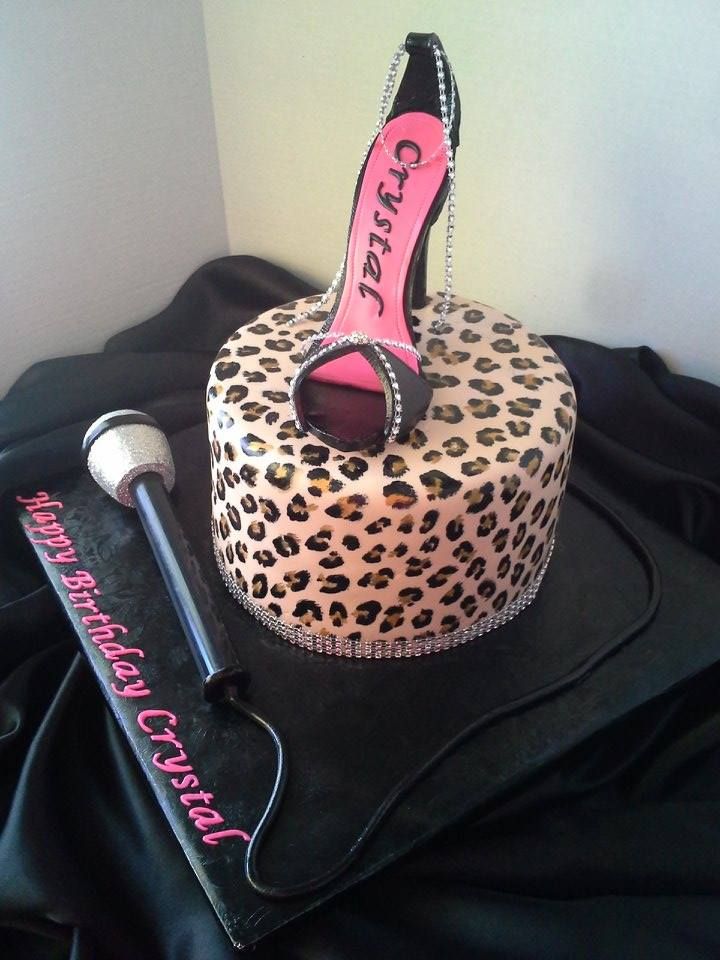 Leopard Print Shoe Cake