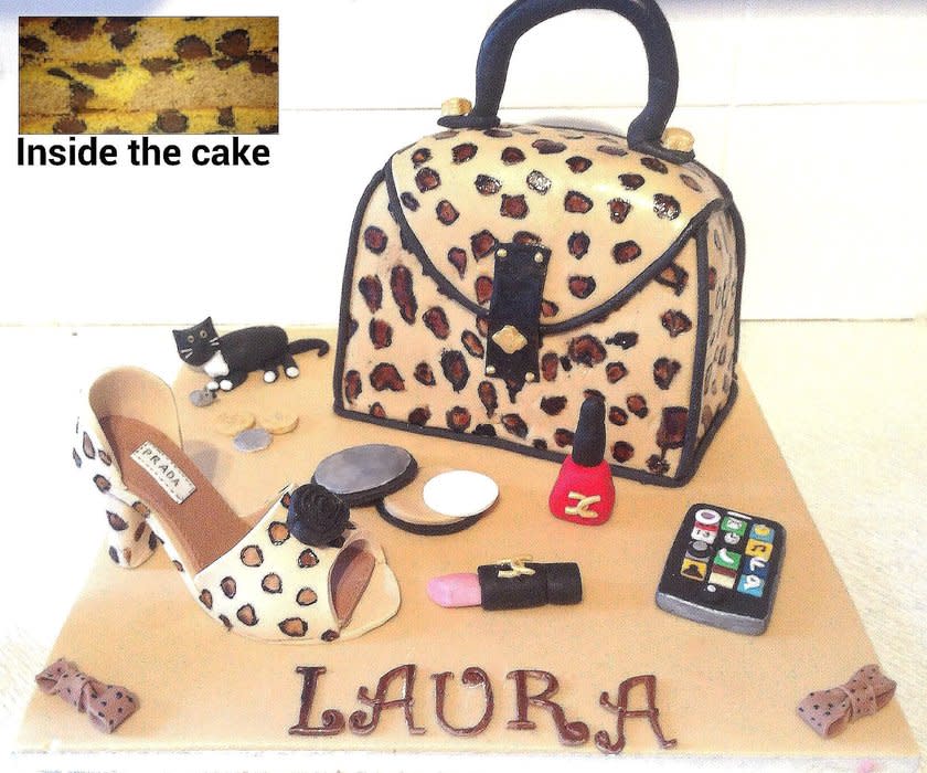 Leopard Print Sponge Cake