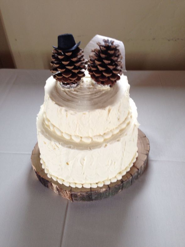 Pine Cone Wedding Cake Toppers