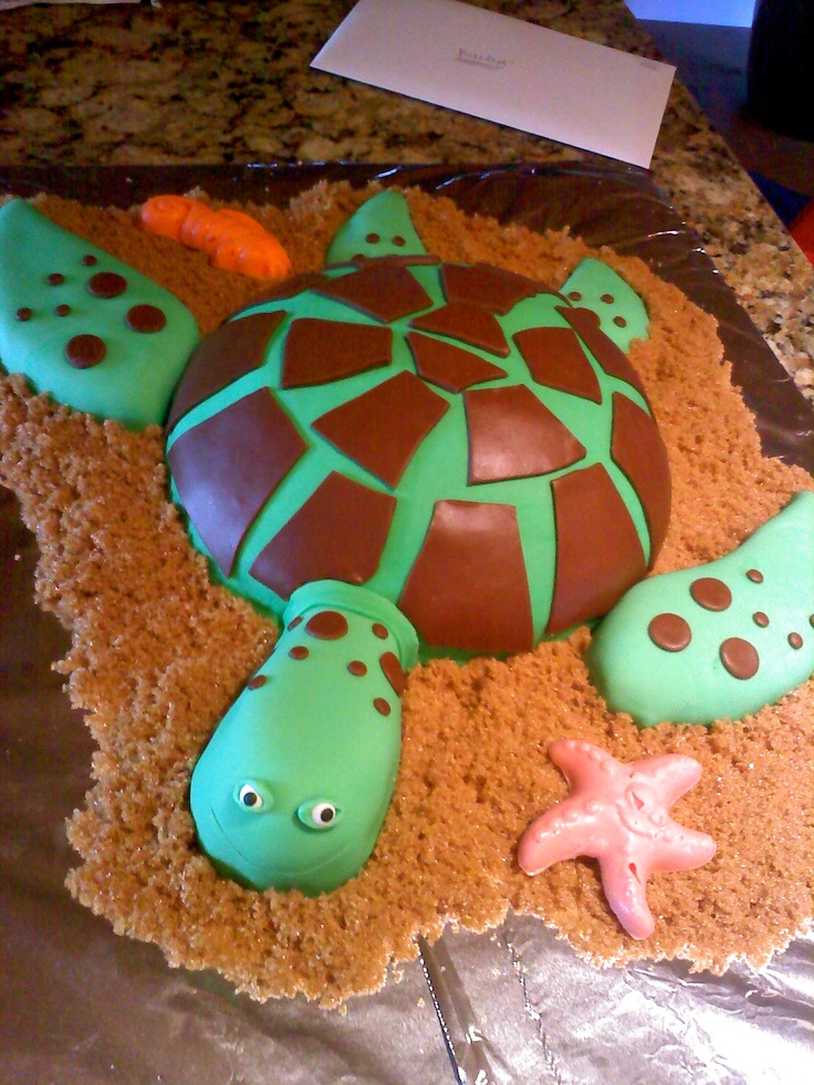 Sea Turtle Birthday Cake