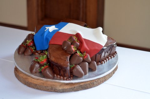 Texas Flag Grooms Cake