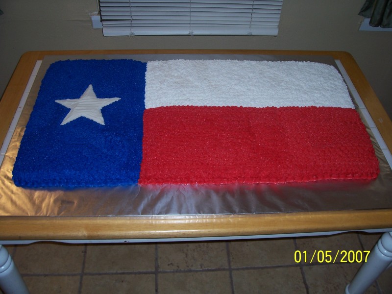 Texas Flag Grooms Cake