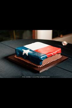 Texas Flag Grooms Cake