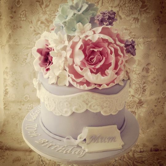 Vintage Birthday Cake