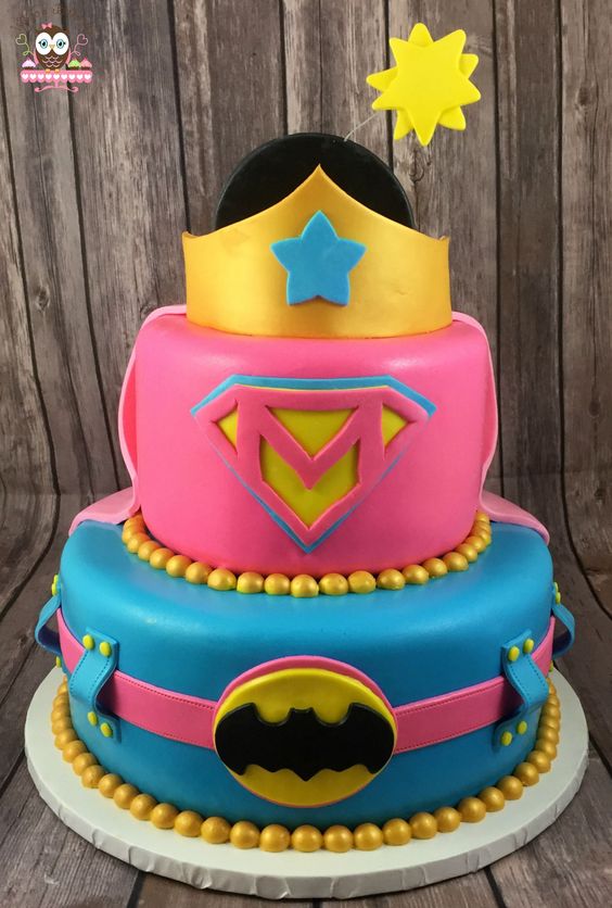 6 Photos of DC Superhero Girl Sheet Cakes