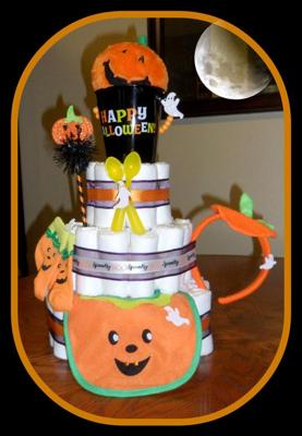 Halloween Baby Shower Diaper Cake Ideas