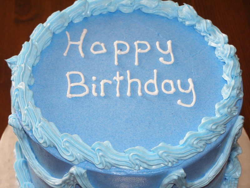 Happy Birthday Blue Cake