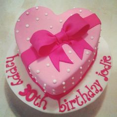 Heart Love Birthday Cake