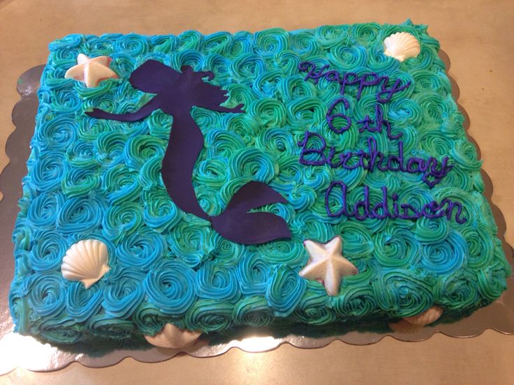 Mermaid Birthday Sheet Cake