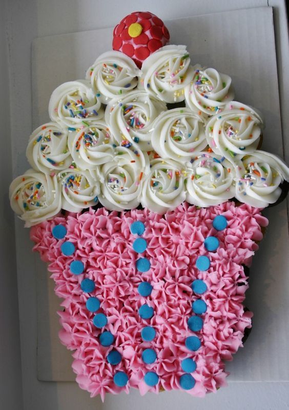 Pull Apart Cupcake Birthday Cake