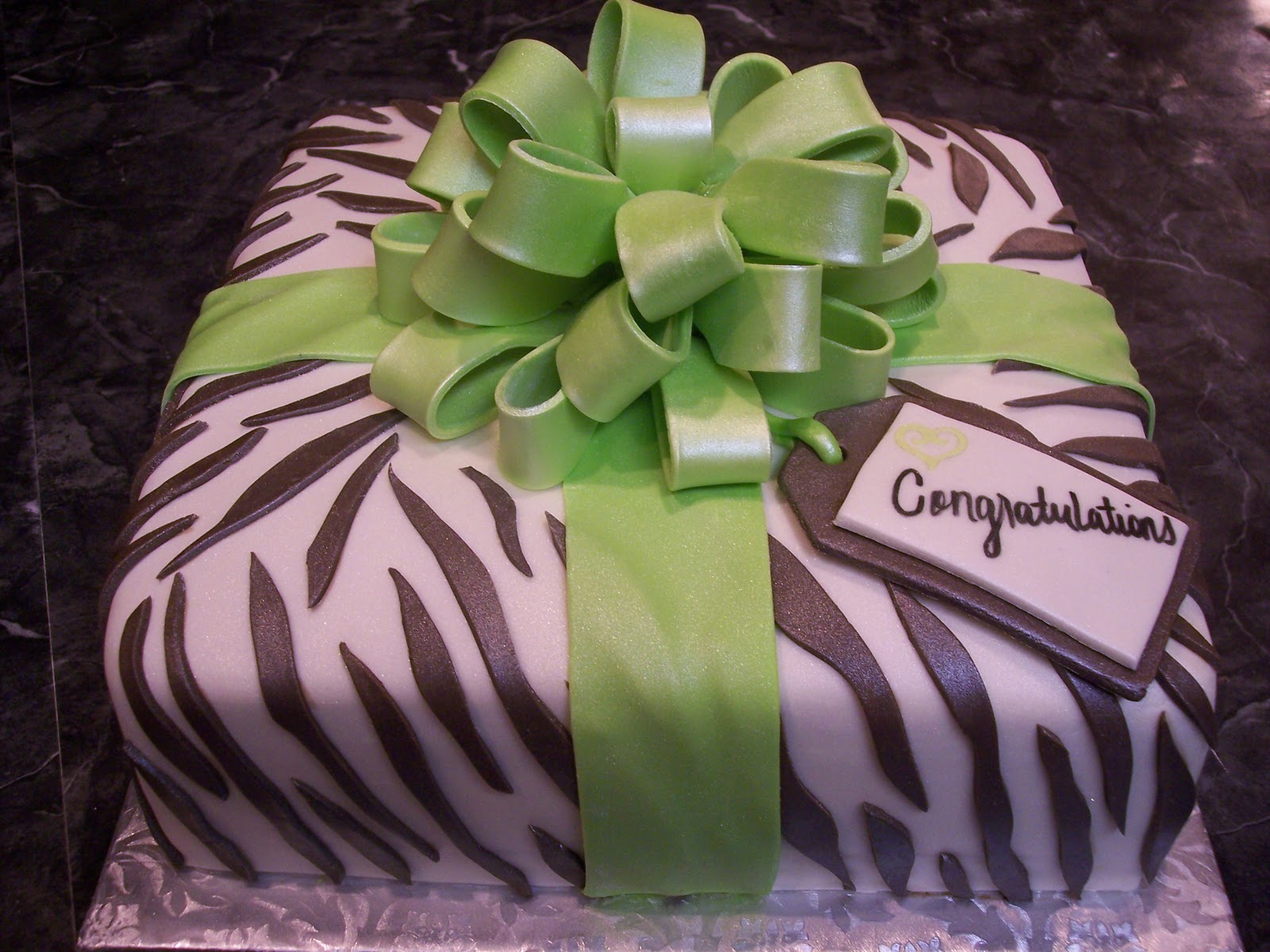 Purple and Lime Green Zebra Print