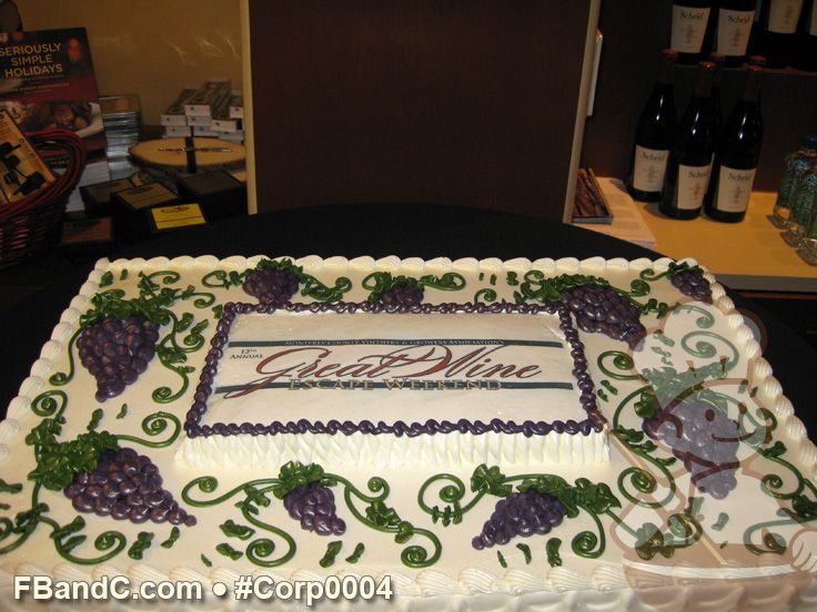 Sheet Cakes with Grapes Clusters