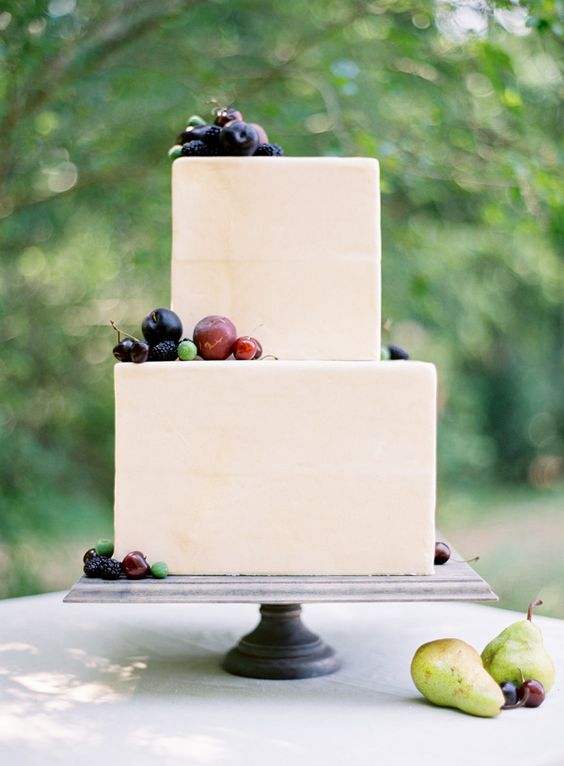 Simple Square Wedding Cake