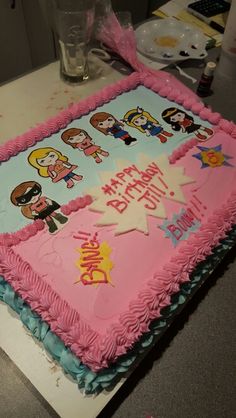 Super Hero Girls Birthday Sheet Cake