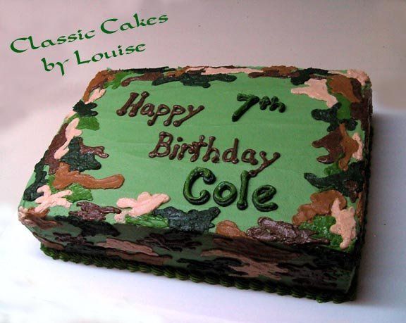 Camouflage Birthday Cake Ideas for Boys