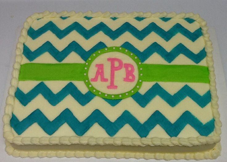 Chevron Birthday Sheet Cake