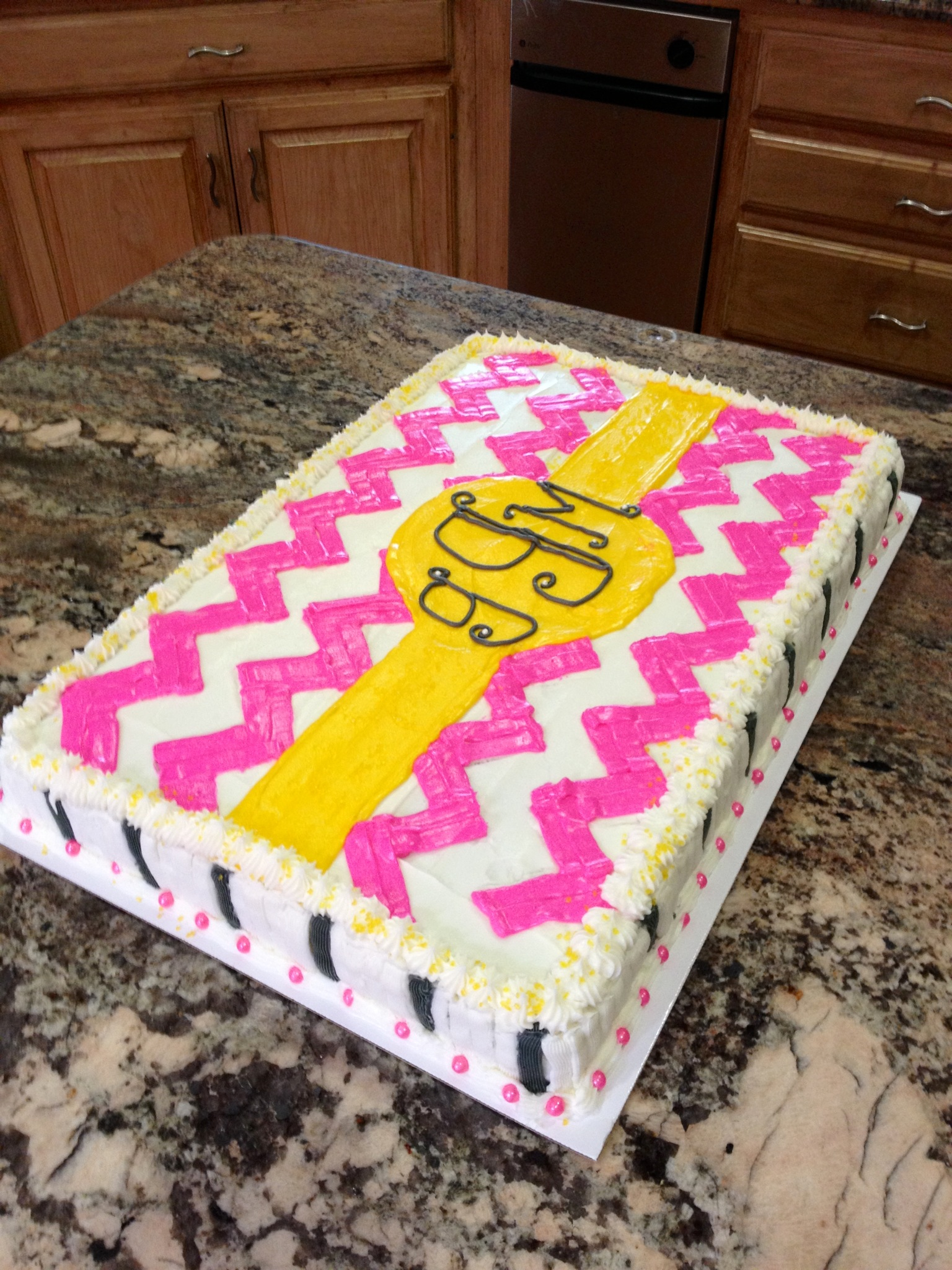 Chevron Stripe Cake