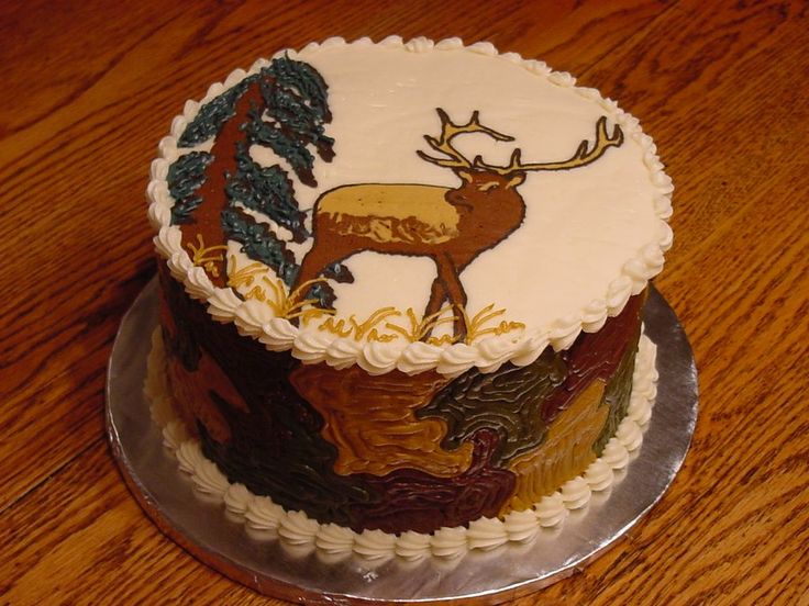 Deer Hunting Birthday Cake