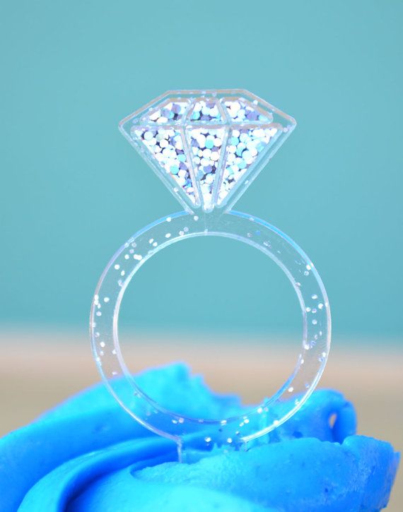 Diamond Ring Cupcake Toppers