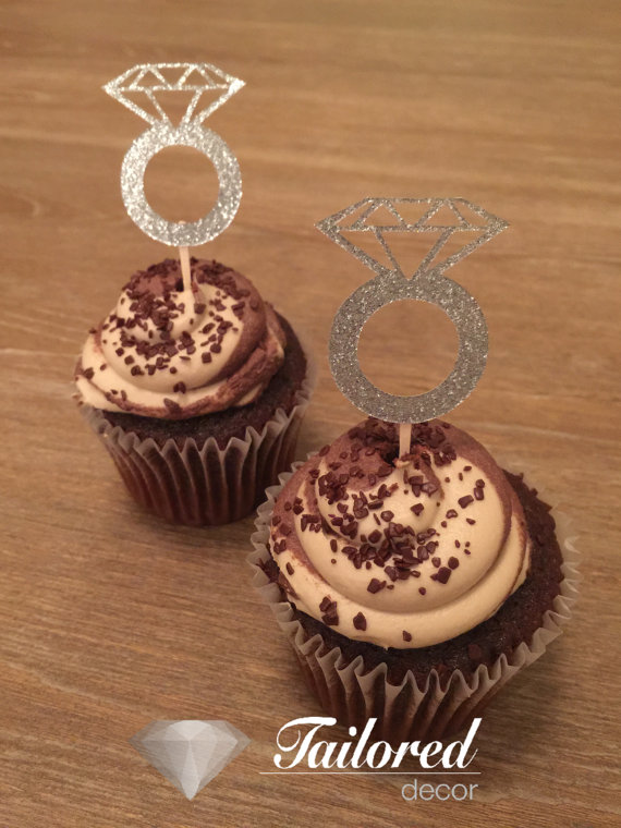 Diamond Wedding Ring Cupcakes