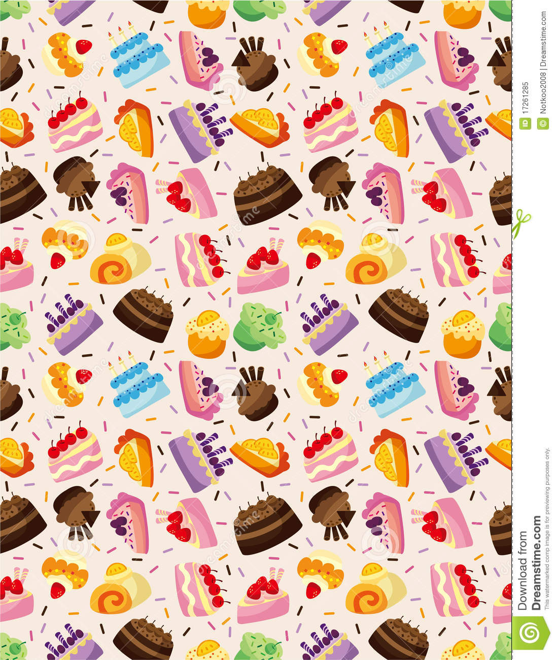 Free Seamless Cake Pattern