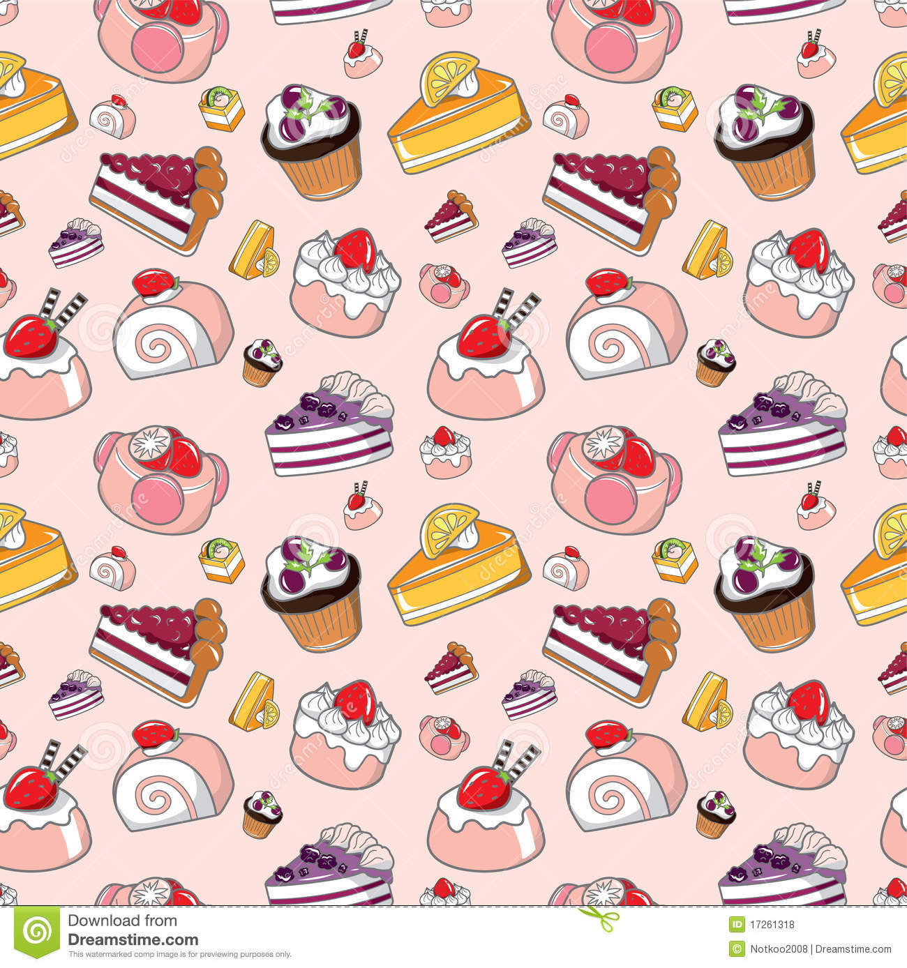 Free Seamless Cake Pattern