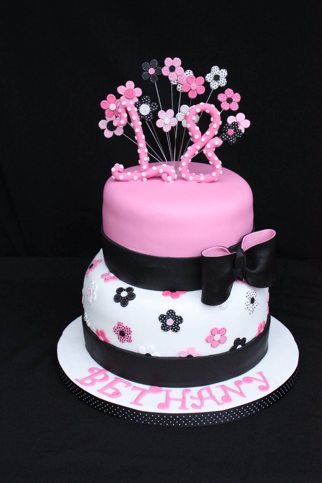 Funky Pink Birthday Cake