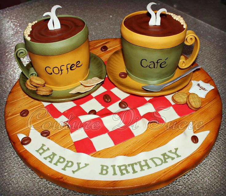 Happy Birthday Cake Coffee Cup