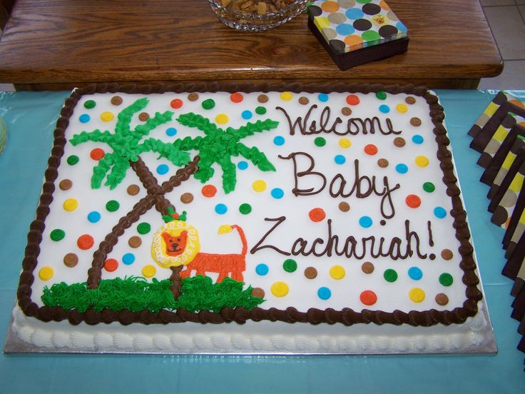 Jungle Baby Shower Sheet Cakes