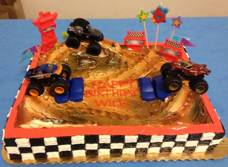 Monster Truck Birthday Cake Idea