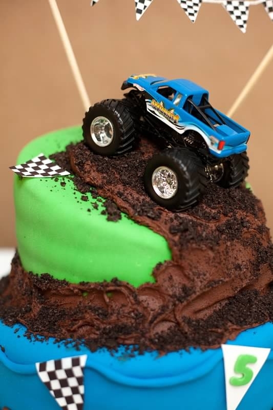 Monster Truck Birthday Party Cake