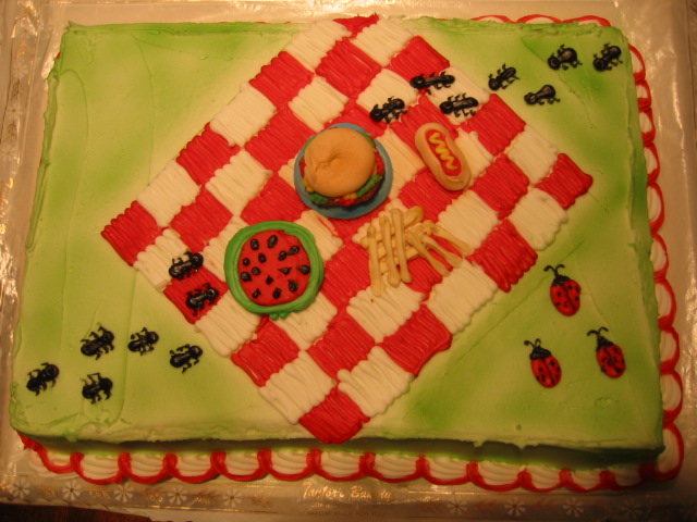 Picnic Themed Birthday Cake