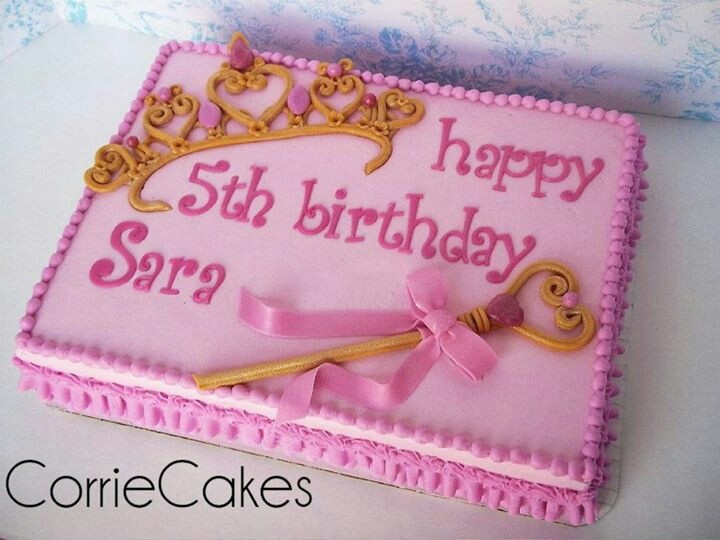 Princess Birthday Sheet Cake