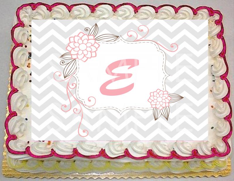 Sheet Cake with Chevron Design