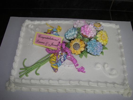 Sheet Cake with Flowers