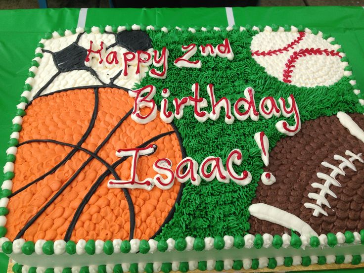 Sports-Themed Birthday Cake