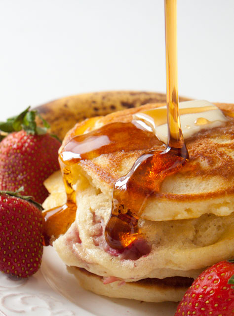 Strawberry and Banana Pancakes